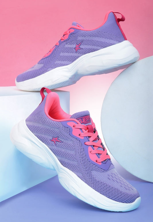 Kuefit  Women Lilac Mesh Texture Lace UP
Sport Shoes...
